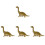 4Pcs Simulation Dinosaur Artware Wooden Decorative Animal Craft 3