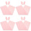 4Sets Pink Bunny Shaped Flower Wrappers Durable Polyester Floral Bags 7