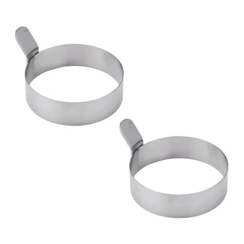 4 Pcs Stainless Steel Egg Rings For Fried Eggs Large Silver