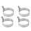 4 Pcs Stainless Steel Egg Rings For Fried Eggs Large Silver 8