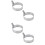 4 Pcs Stainless Steel Egg Rings For Fried Eggs Large Silver 5