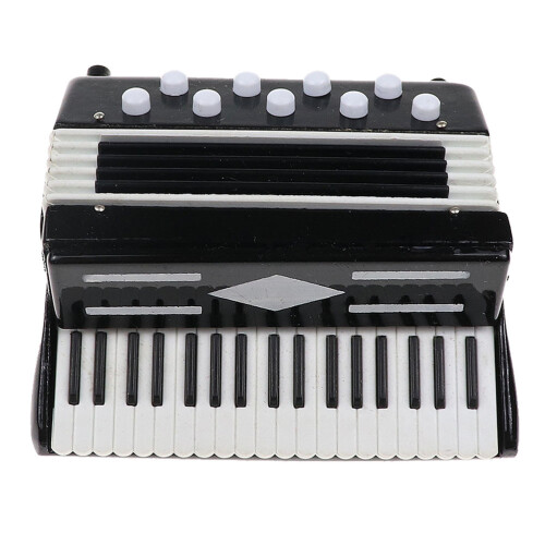2 Pcs Mini Simulation Accordion Model Educational Toy Gift (Black)