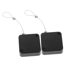 2 pieces antitheft cable box luggage locks with retractable wire black