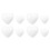 72Pcs Solid White Heart Shapes for Crafting Wedding Valentine Party 10