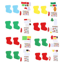 40 Sets Christmas Socks Making Material DIY Sewing Craft For Kids