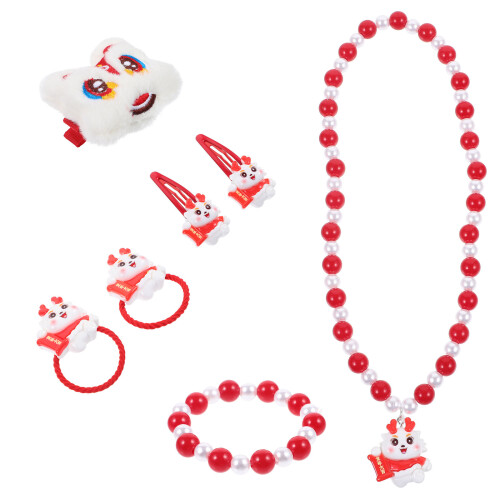 5 Ensembles Collier Et Bracelet Perles Pour Petites Filles 2