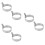 6 Pcs Stainless Steel Egg Rings For Fried Eggs Large Silver 7