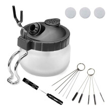 Reinigingsset voor airbrush, gemakkelijk te reinigen container met draagbare reinigingsvloeistof, multifunctionele pot voor airbrushonderhoud,