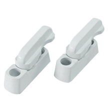 Sliding Window Lock for uPVC Windows, Easy Installation with Fixing Screws for Quick Setup, White Powder Coated Finish (2Pcs)