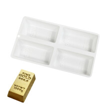 Fondant Chocolade Mallen Gouden Baksteen Vorm Siliconen Mallen