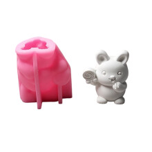 Lollipop konijnen siliconen mal kaars mallen ornament mallen
