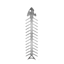 Reusable Roaster Fork Metal Fish Bone Roasting Skewers for Camping BBQ Skewers Campfire BBQ Tool silver Ref: 9132