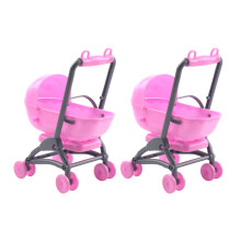 4 Pcs Carriage Stroller Toy Model Plastic Play House