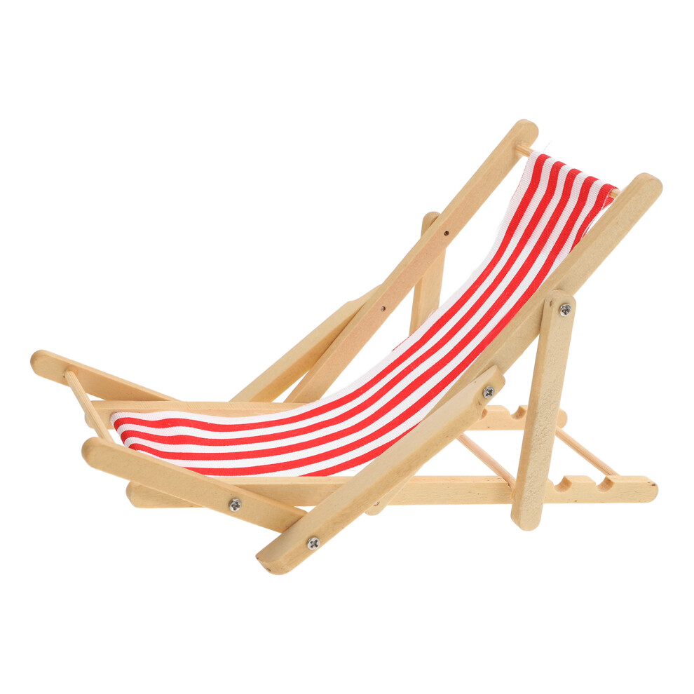 Photos - Other Toys 2Pcs Mini Wood Folding Beach Chair 1:12 Scale Dollhouse Ocean Decor