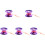 5Ensembles Yo-Yo Alliage Violet Fun Et 4