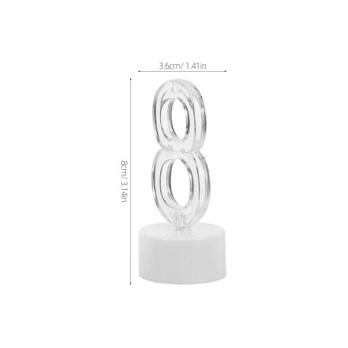 10 Pezzi Candela Led A Numero 0-9 Per Torta Compleanno 2