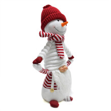 Sneeuwpop pluche pop kabouters displaydecoratie voor vakantie-