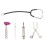 2 Sets Mini Doctor Tools With Stethoscope And Syringe For Doll House 1