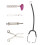 2 Sets Mini Doctor Tools With Stethoscope And Syringe For Doll House 7