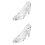 2Pcs Crystal Shoe Decor, Transparent Glass Slipper 5