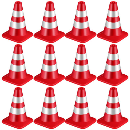 24 Unidades De Tráfico Pequeños Mini Plástico 1