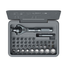 Ratchet wrench Magnetic screwdriver set 180degree rotation 40 precision tool bits Multifunctional handle Ref: 1312