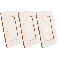 9 Pcs Kids Wood Art Frames For Painting And Clay Diy Projects