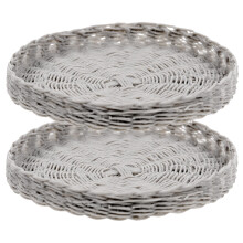 8 Pcs Miniature Woven Tray Mini House Bread Fruit Basket
