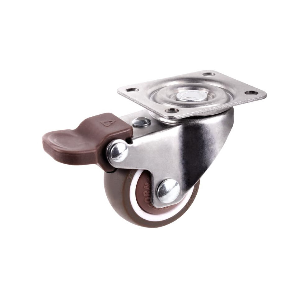 Lenkrollen 1/1,25/1,5/2 Inch Mã¶Belrollen Rubbersteering Casters With Brake Casters (Cbrake, 2 Inch) 9119770078230