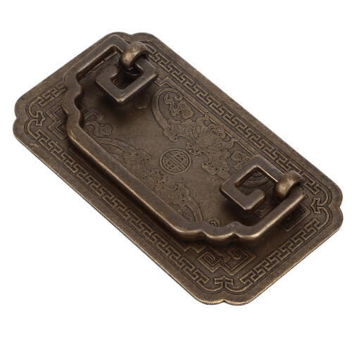 Vintage Chinese Style Drawer Pulls, Thickened Bat Puller for Classic Decorative Pulls on Cabinet Doors 1