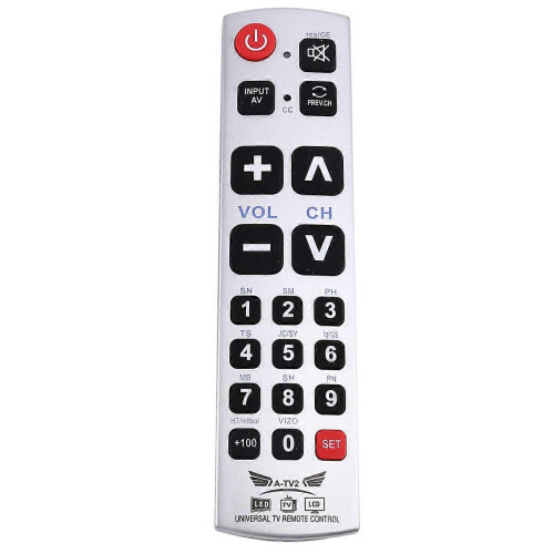 Big Button TV Remote Control A-TV2 TV LED LCD Remote Control 2