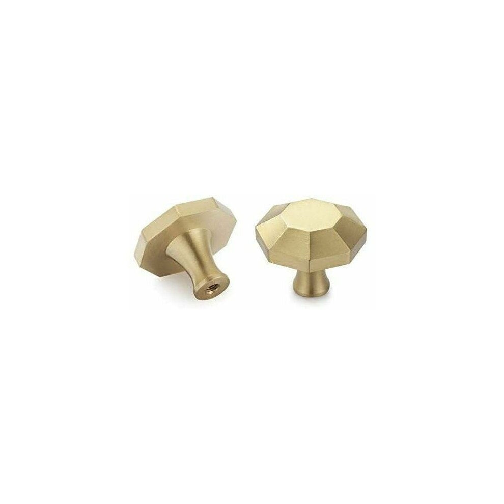 Cabinet Hardware Knobs, Solid Zinc Alloy Brushed Brass Finish, Durable Plating Surface, Round Mushroom-Shaped Design, Safe For Children, Suitable For 9198585936812