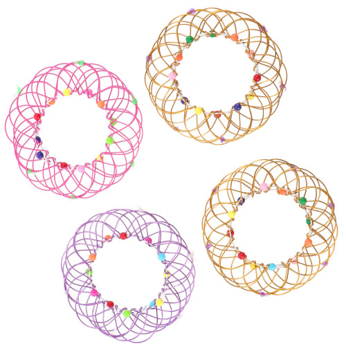 8 Pcs Mandala Flower Baskets Toy 36 Types Iron Ring Ornaments 2
