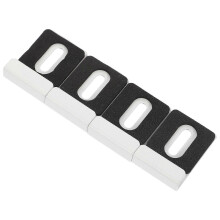 White Stainless Steel Mirror Holder Clips with Adhesive Pads for DIY Frameless Mirror Mounting Kit