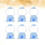 6Pcs Rotatable Plastic Candy Catcher Machines For Kids (Blue) 5
