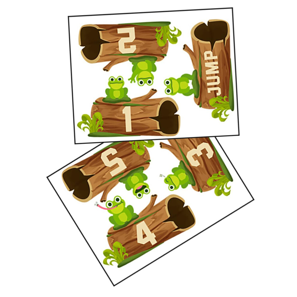 'Frog Jumping', Rabbit Sky and Number Grid Floor Stickers, PVC
