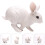 4 Pezzi Coniglio In PVC Animale Simulato Decorativo 10