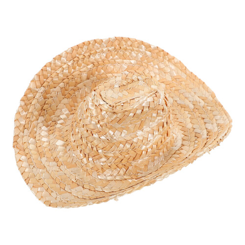 5Pcs Small Cowboy Hat Mini Straw Doll Hat For Diy