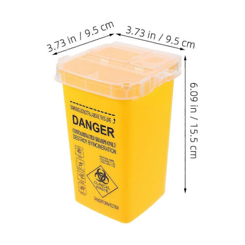 Sharp Containers For Waste Handling Travel Use 6.13.73.7in 3Pcs 1