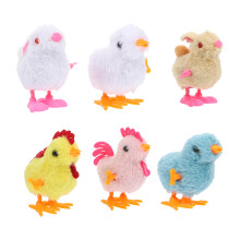 18Pcs Colorful Plush Wind-Up Clockwork Toys Chicken Rabbit Decor