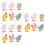 18Pcs Colorful Plush Wind-Up Clockwork Toys Chicken Rabbit Decor 7