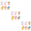 18Pcs Colorful Plush Wind-Up Clockwork Toys Chicken Rabbit Decor 9