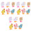 18Pcs Colorful Plush Wind-Up Clockwork Toys Chicken Rabbit Decor 3