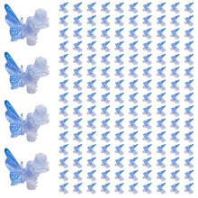 Breloques pour ongles papillon 3D en résine colorée, 5-HY282
