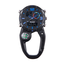 The waterproof outdoor watch is not afraid of rain, suitable for outdoor mountaineering, is compact, blue. Ref: 9907