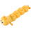 Twisting Toy Caterpillar Yellow Plastic 1pack Wind Up Moving 9