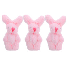 6 Pezzi Statuetta Miniatura Coniglio Peluche Per Micro Paesaggio