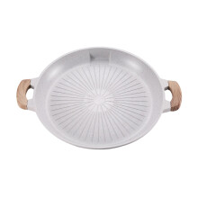Userfriendly nonstick coated aluminum grill tray, round frying pan for indoor and outdoor grilling Ref: 9624