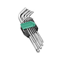 Premium Hex Key Kit Chromium Steel 9Piece High-Medium length