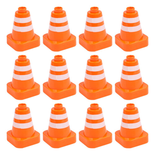 12Pcs Childrens Educational Traffic Sign And Road Cone Toy Set